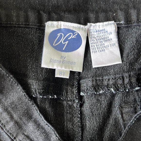 DG2 by Diane Gilman black jeans with rhinestone details - Picture 8 of 11